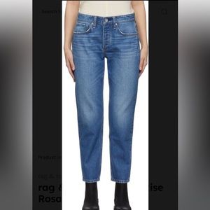rag & bone Blue Mid-Rise Rosa Boyfriend Jeans woman’s size 25